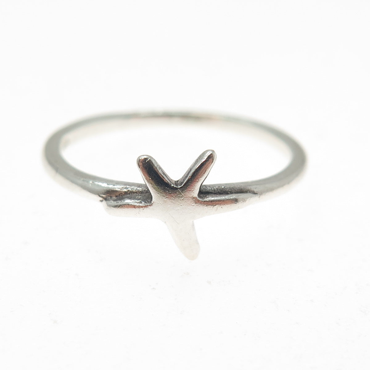 925 Sterling Silver Vintage Starfish Ring Size 8.75