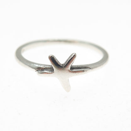 925 Sterling Silver Vintage Starfish Ring Size 8.75
