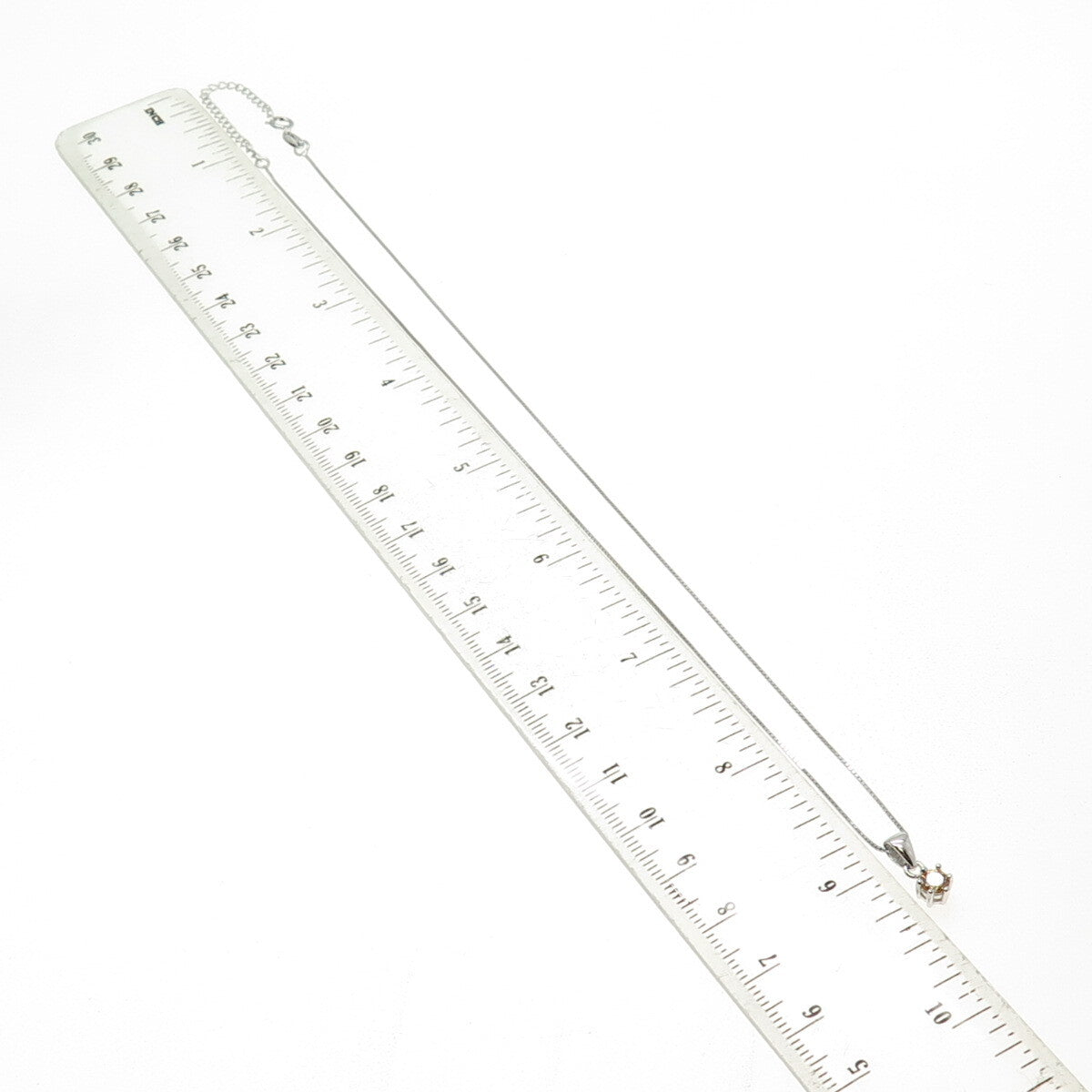 925 Sterling Silver Swarovski Imperial-Crystal Box Chain Necklace 16-18"