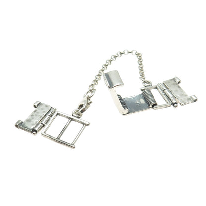 925 Sterling Silver Vintage Bracelet & Necklace Lock Clasp w/ Chain