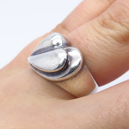 925 Sterling Silver Vintage Heart Ring Size 5.75