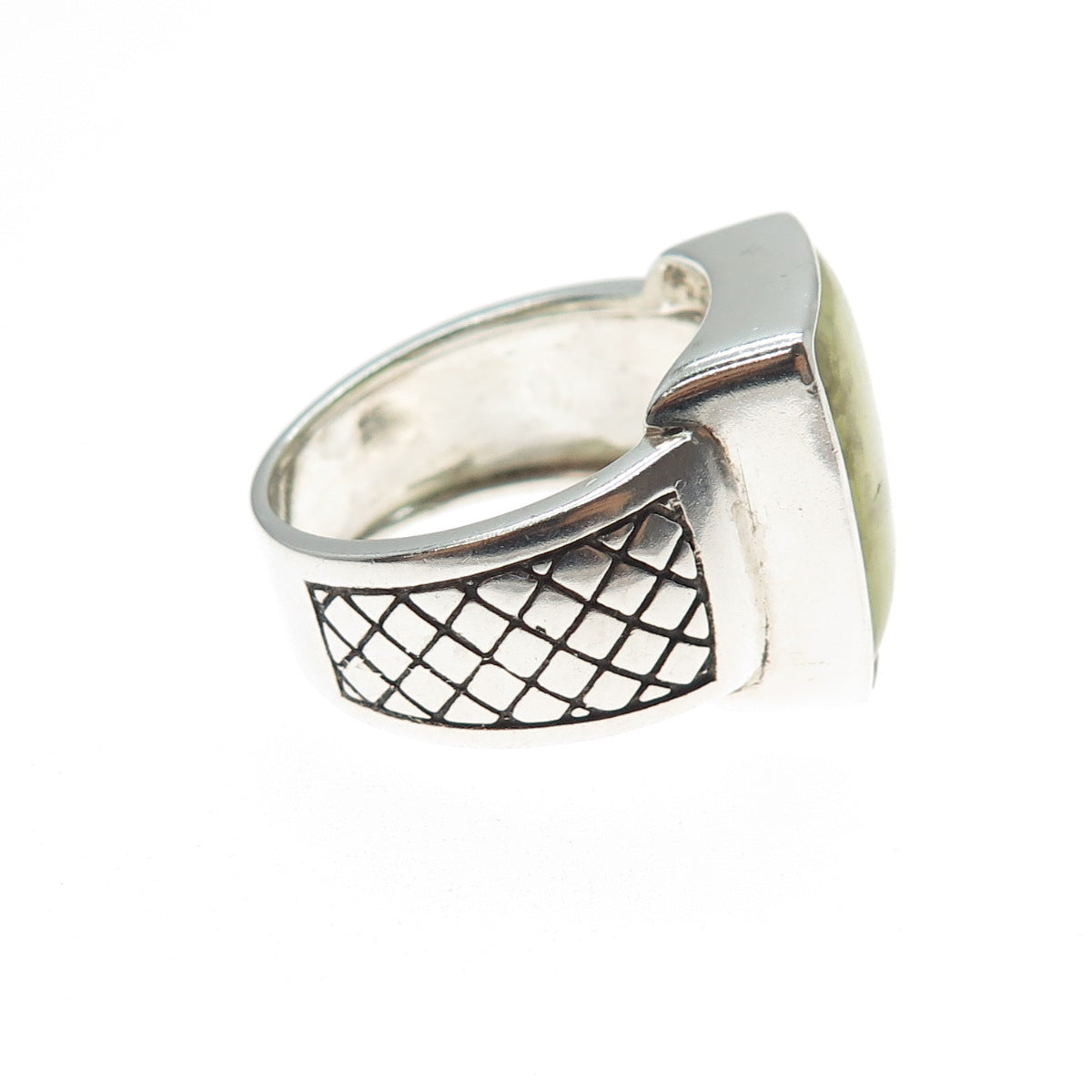 PHLD PlayHardLookDope 925 Sterling Silver Real Prehnite Ring Size 10.75