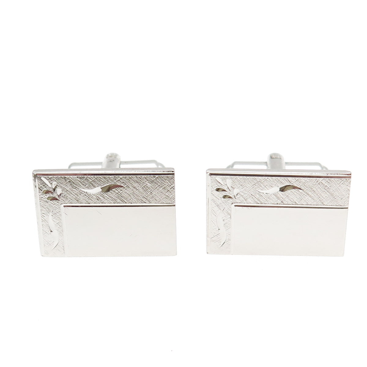 925 Sterling Silver Vintage Engraved Cufflinks