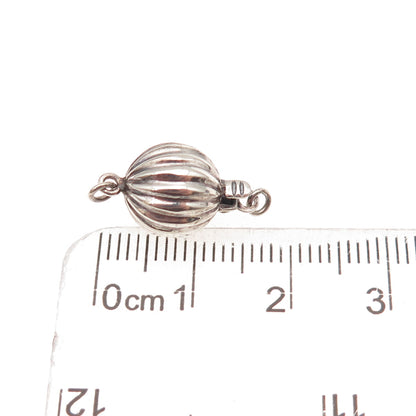 925 Sterling Silver Vintage Bracelet / Necklace Ball Box Lock Clasp