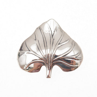 Metropolitan Museum of Art 925 Sterling Vintage Floral Leaf Pin Brooch / Pendant
