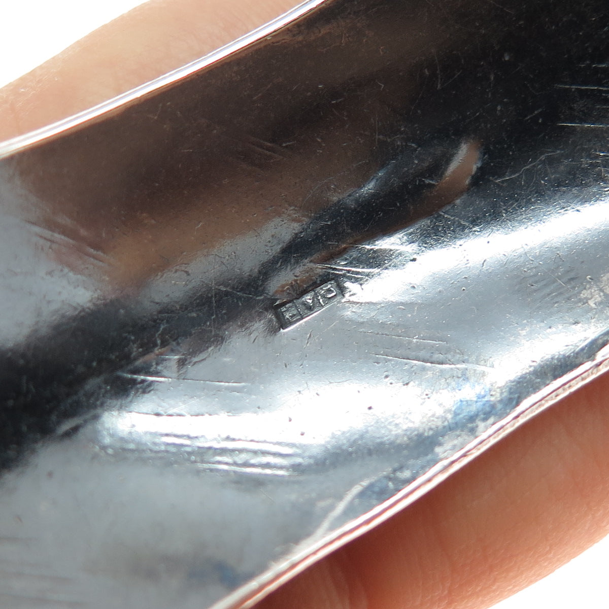 800 Silver Vintage Egypt Floral Oxidized Adjustable Cuff Bracelet 7.25"