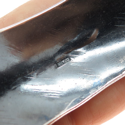 800 Silver Vintage Egypt Floral Oxidized Adjustable Cuff Bracelet 7.25"