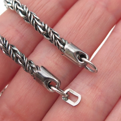 TIFFANY & CO. 925 Sterling Silver Vintage Twisted Rope Chain Necklace 16"