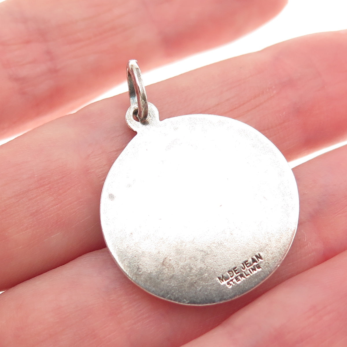 M. De Jean 925 Sterling Silver Vintage Saint Jude Thaddeus Charm Pendant