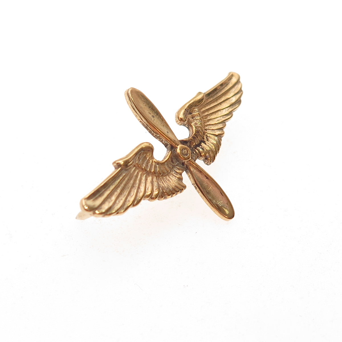 925 Sterling Silver Gold Plated Antique WWII US Army Air Force Pilot Wings Pin