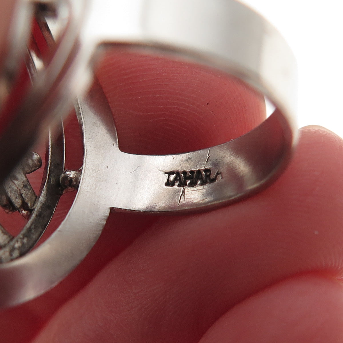 Tahara 925 Sterling Silver Vintage Tree of Life Oxidized Ring Size 6.25