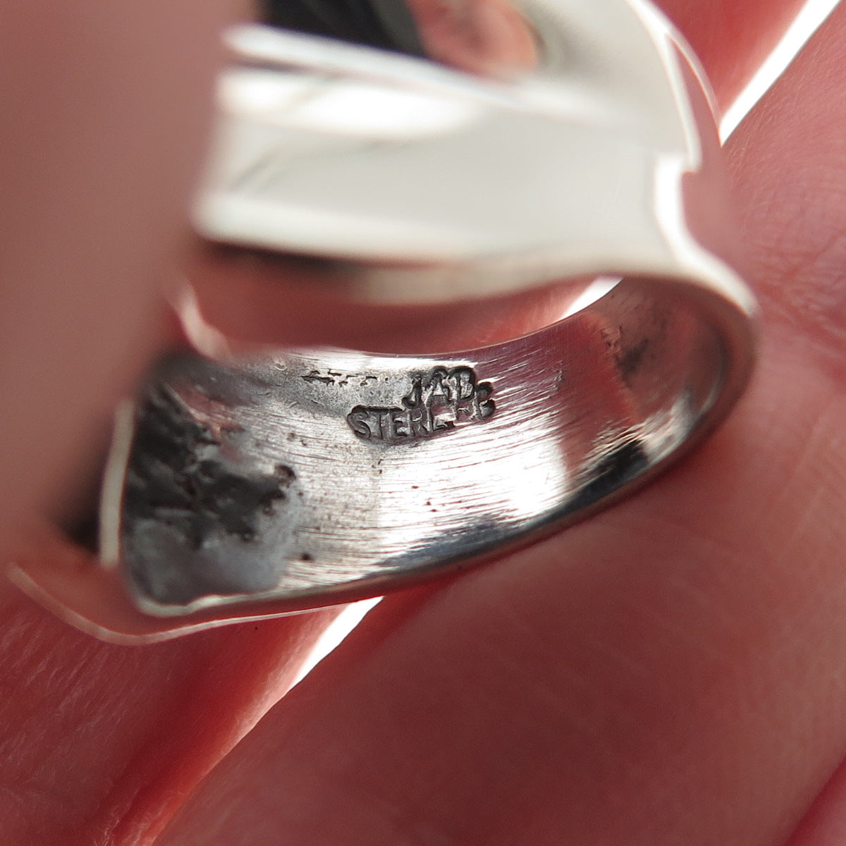 JAD Gioia Clavenzani & Ivano Ghinelli Sterling Vintage X-Shape Ring Size 6.75