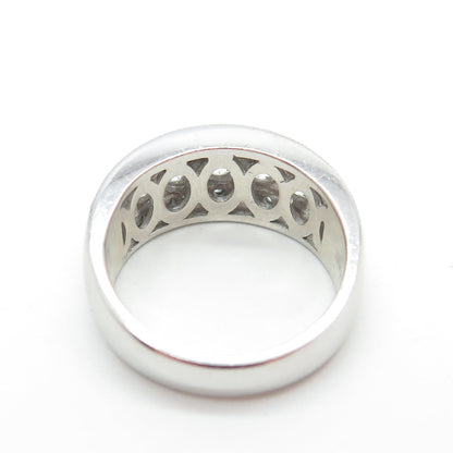 925 Sterling Silver Round-Cut C Z Ring Size 7