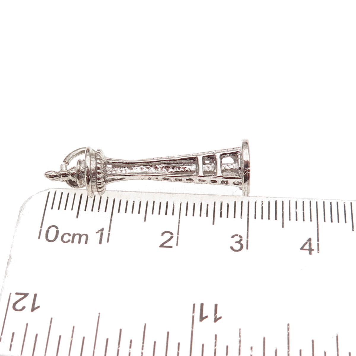 925 Sterling Silver Vintage Seattle Space Needle 3D Charm Pendant