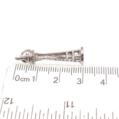 925 Sterling Silver Vintage Seattle Space Needle 3D Charm Pendant
