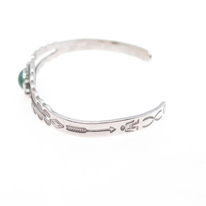 Old Pawn 925 Sterling Silver Vintage Royston Turquoise Adjustable Bracelet 6"