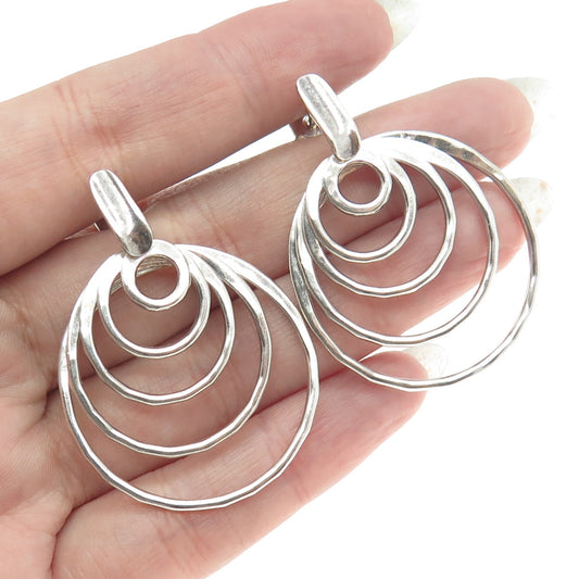 ROBERT LEE MORIS 925 Sterling Silver Vintage Spiral Dangling Earrings