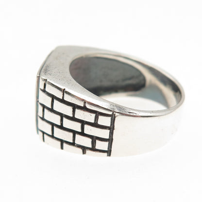 925 Sterling Silver Vintage Round-Cut C Z Oxidized Ring Size 9.25