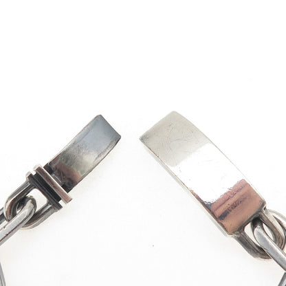 925 Sterling Silver Vintage Oxidized Cable Link ID Bracelet 6.5"