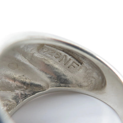 925 Sterling Silver Vintage Ribbed Ring Size 6.5