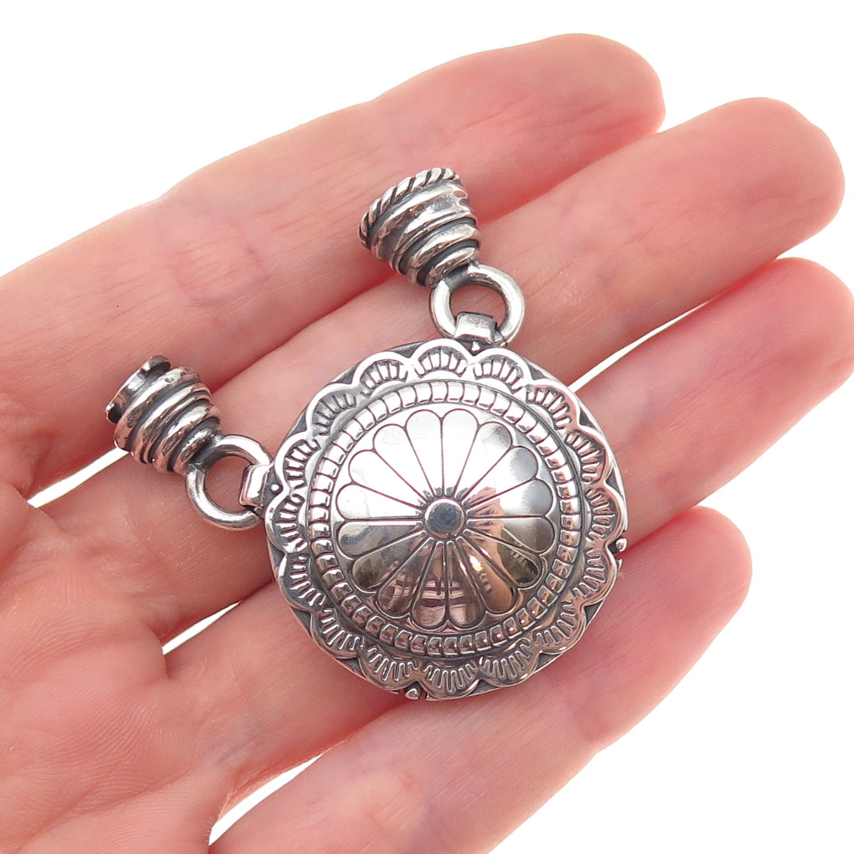 Carolyn Pollack 925 Sterling Silver Vintage Real Lapis Centerpiece Pendant