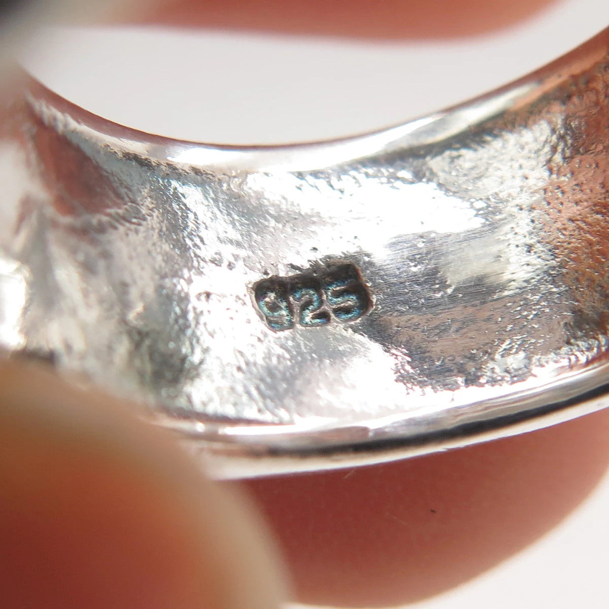 925 Sterling Silver Vintage Ethnic Band Ring Size 8.75
