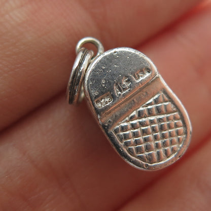 925 Sterling Silver Vintage ALF Baby Girl Shoe Minimalist 3D Charm Pendant
