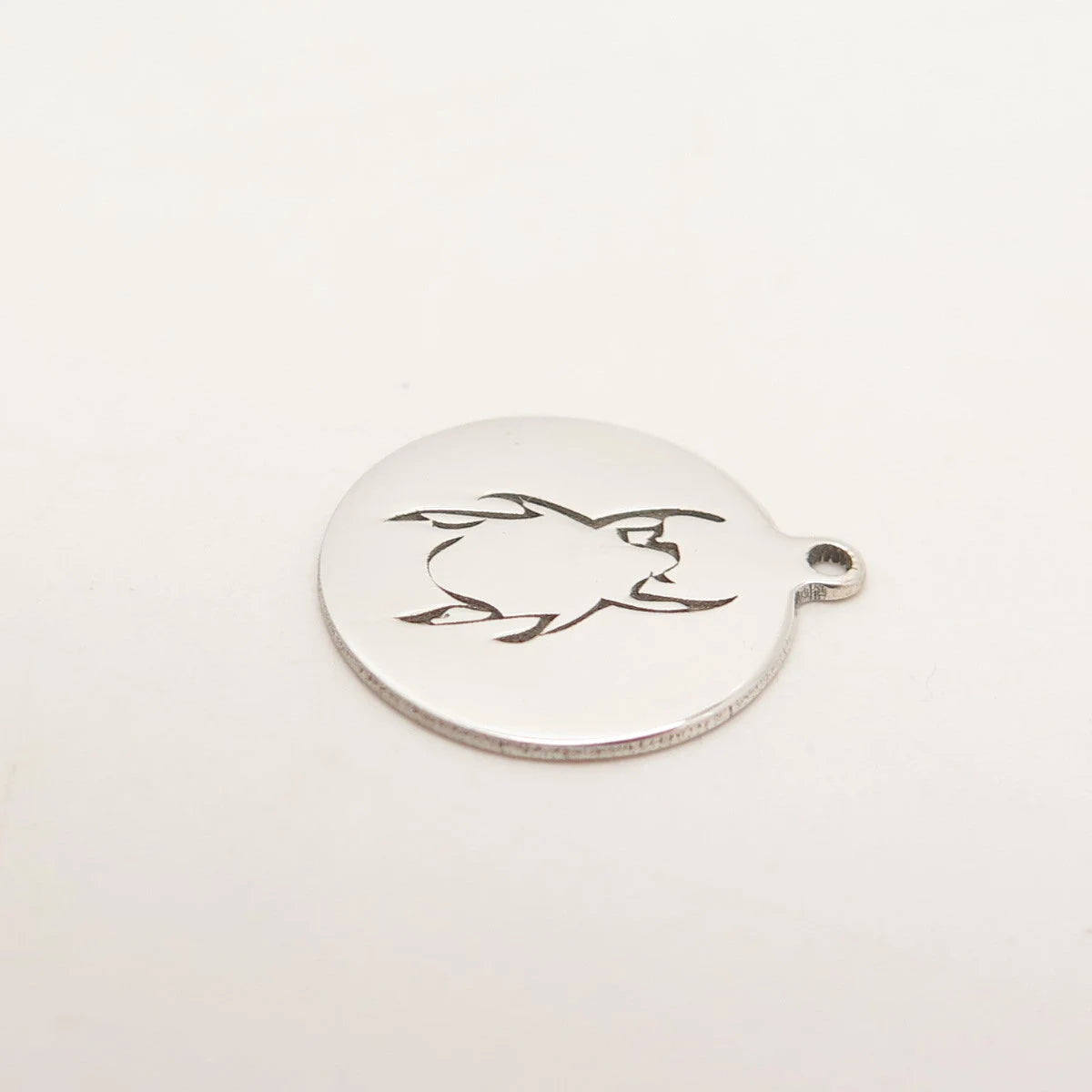 925 Sterling Silver USA Two In Town Scarab Charm Pendant