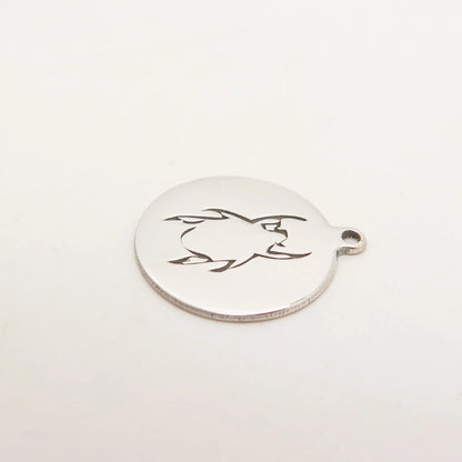 925 Sterling Silver USA Two In Town Scarab Charm Pendant