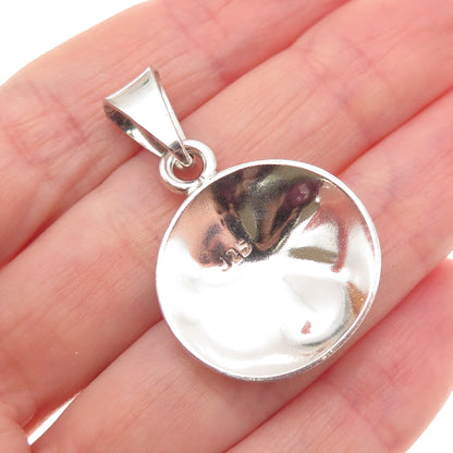 925 Sterling Silver Vintage Sand Dollar Charm Pendant