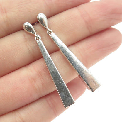 ZINA 925 Sterling Silver Vintage Modernist Dangling Earrings