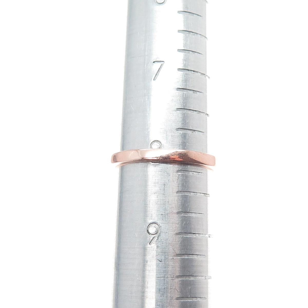 925 Sterling Silver Rose Gold Plated Real Smoky Quartz & C Z Ring Size 8.25