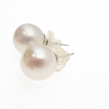 925 Sterling Silver Faux Pearl Stud Earrings