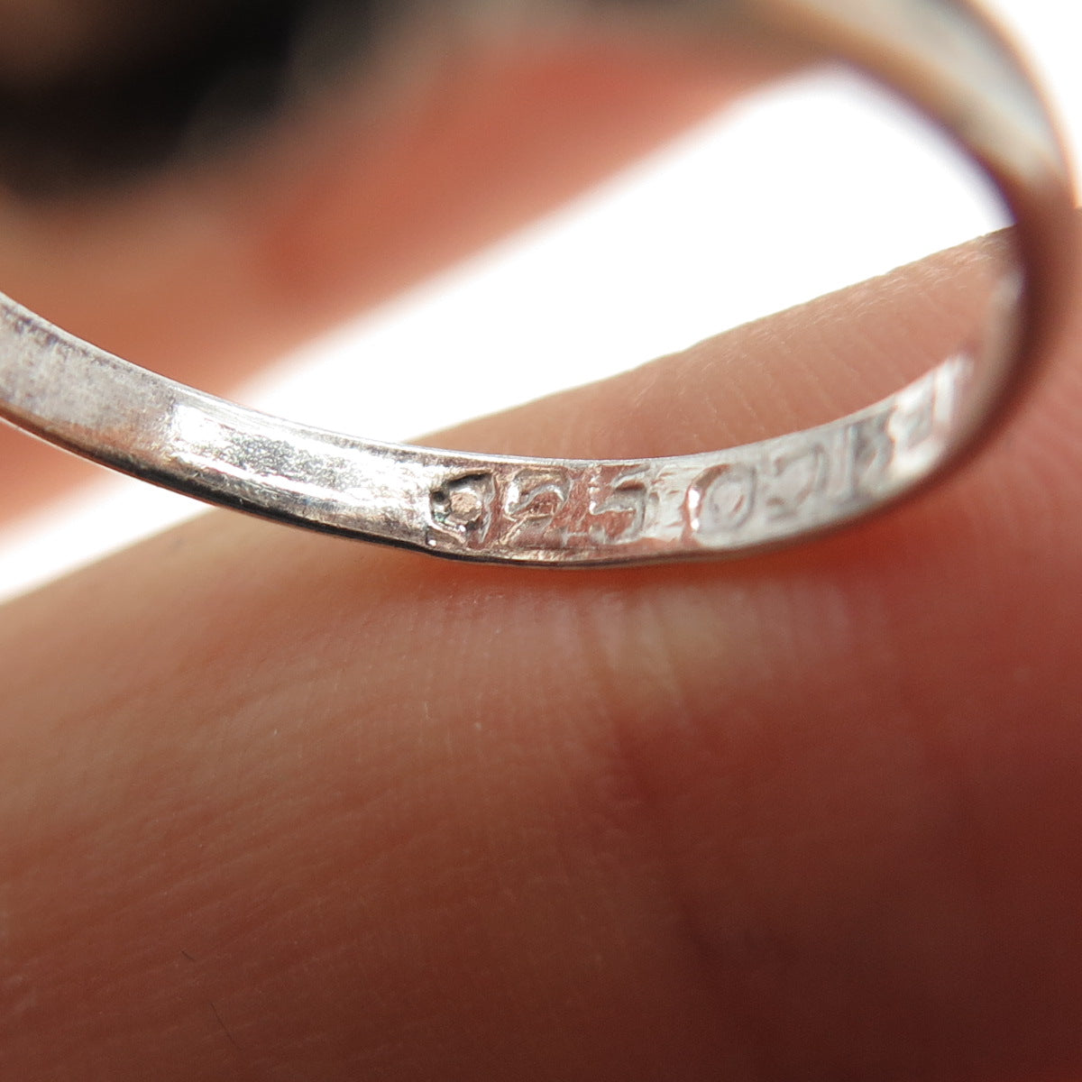 925 Sterling Silver Vintage Mexico Real Turquoise Heart Ring Size 8