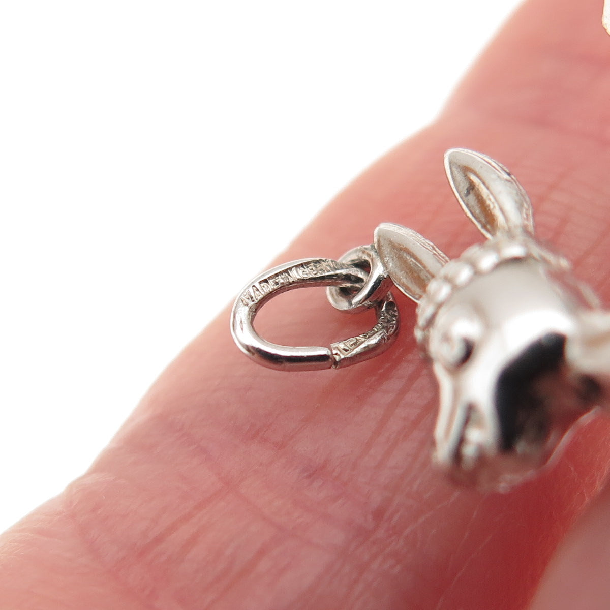 925 Sterling Silver Vintage Germany Donkey 3D Mini Charm Pendant