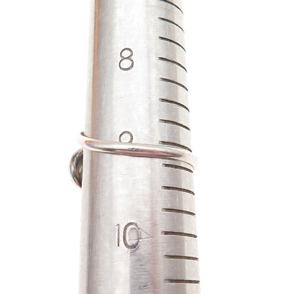 925 Sterling Silver Vintage Real Lapis Modernist Bypass Ring Size 9.25