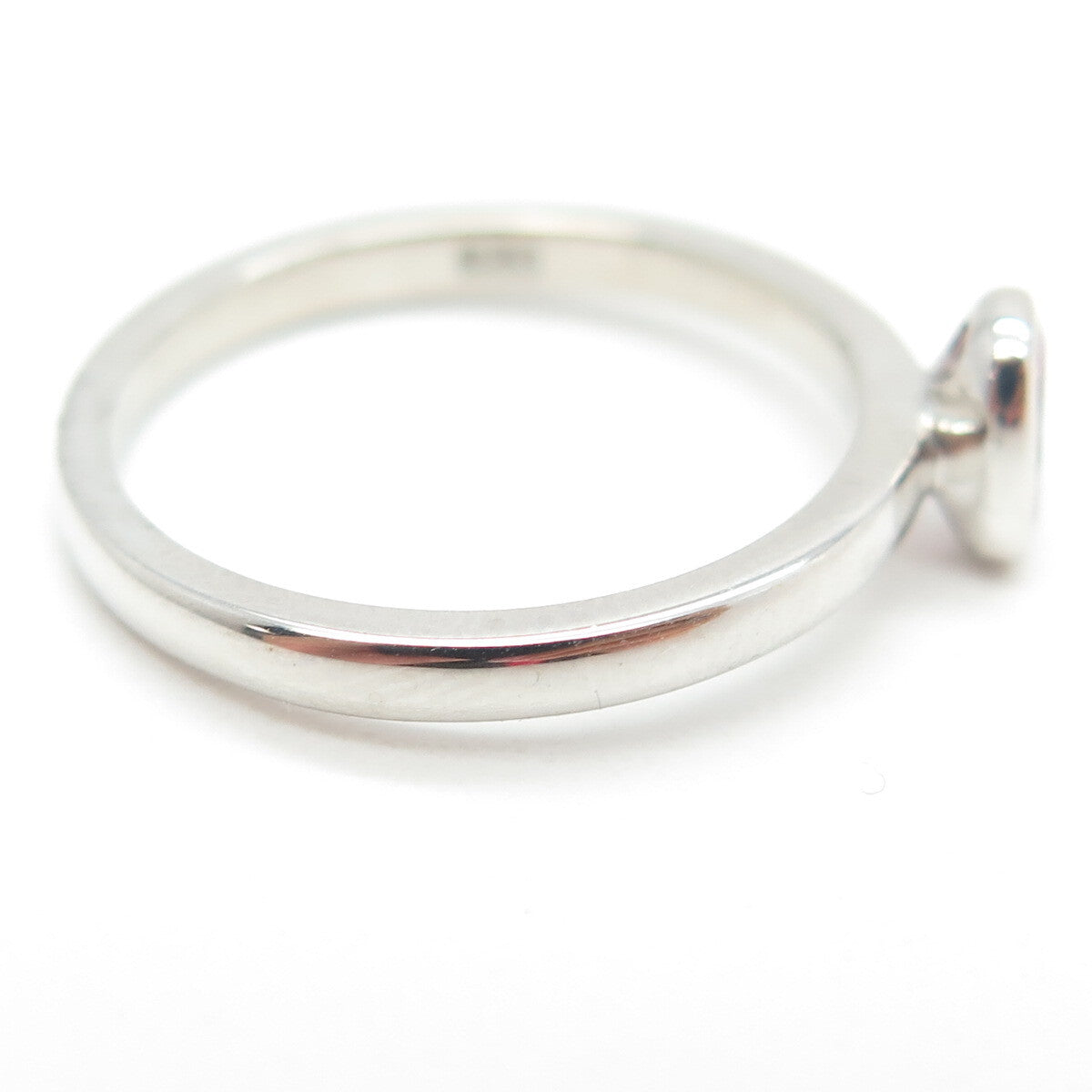 925 Sterling Silver Oval-Cut Pink C Z Ring Size 6.75