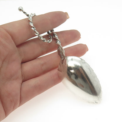 MARIUS HAMMER 830 Silver Antique Art Deco 1910s Norway Twisted Spoon