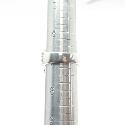 925 Sterling Silver Real Cushion-Cut Amethyst & White Topaz Ring Size 7