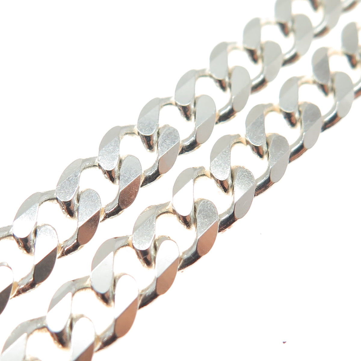 925 Sterling Silver Vintage Cuban Chain Necklace 24"