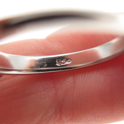 925 Sterling Silver Triangle-Cut C Z Engagement Ring Size 6