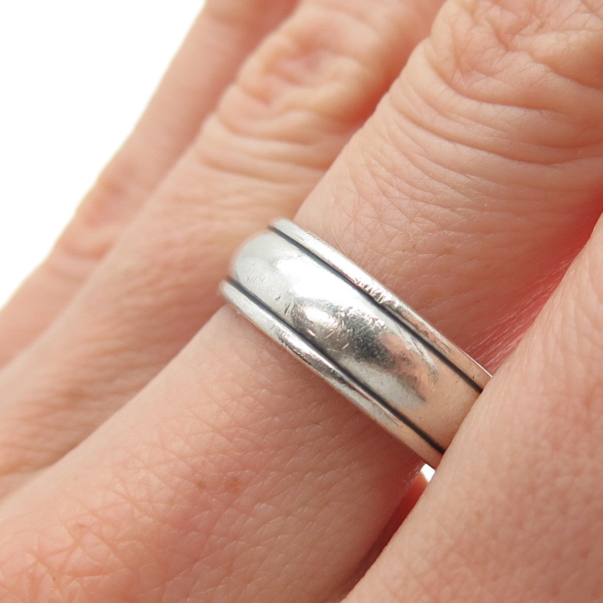 JAMES AVERY 925 Sterling Silver Vintage Wedding Band Ring Size 7