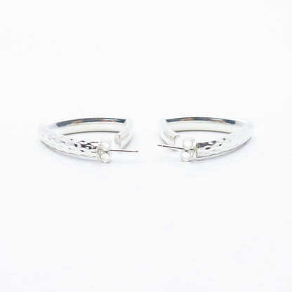 925 Sterling Silver Vintage Modernist Earrings