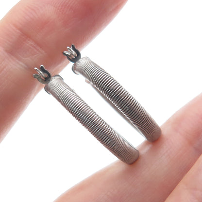 925 Sterling Silver Spring Hoop Earrings