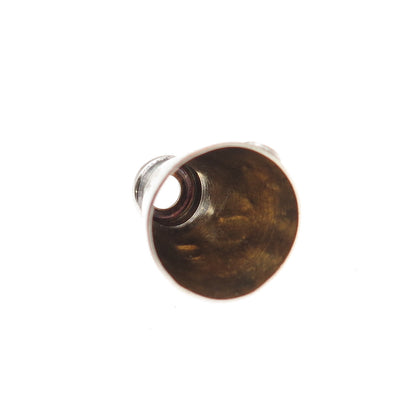 J.M. Fisher Sterling Silver Vintage Enamel CYO Collage Megaphone Mini Pendant