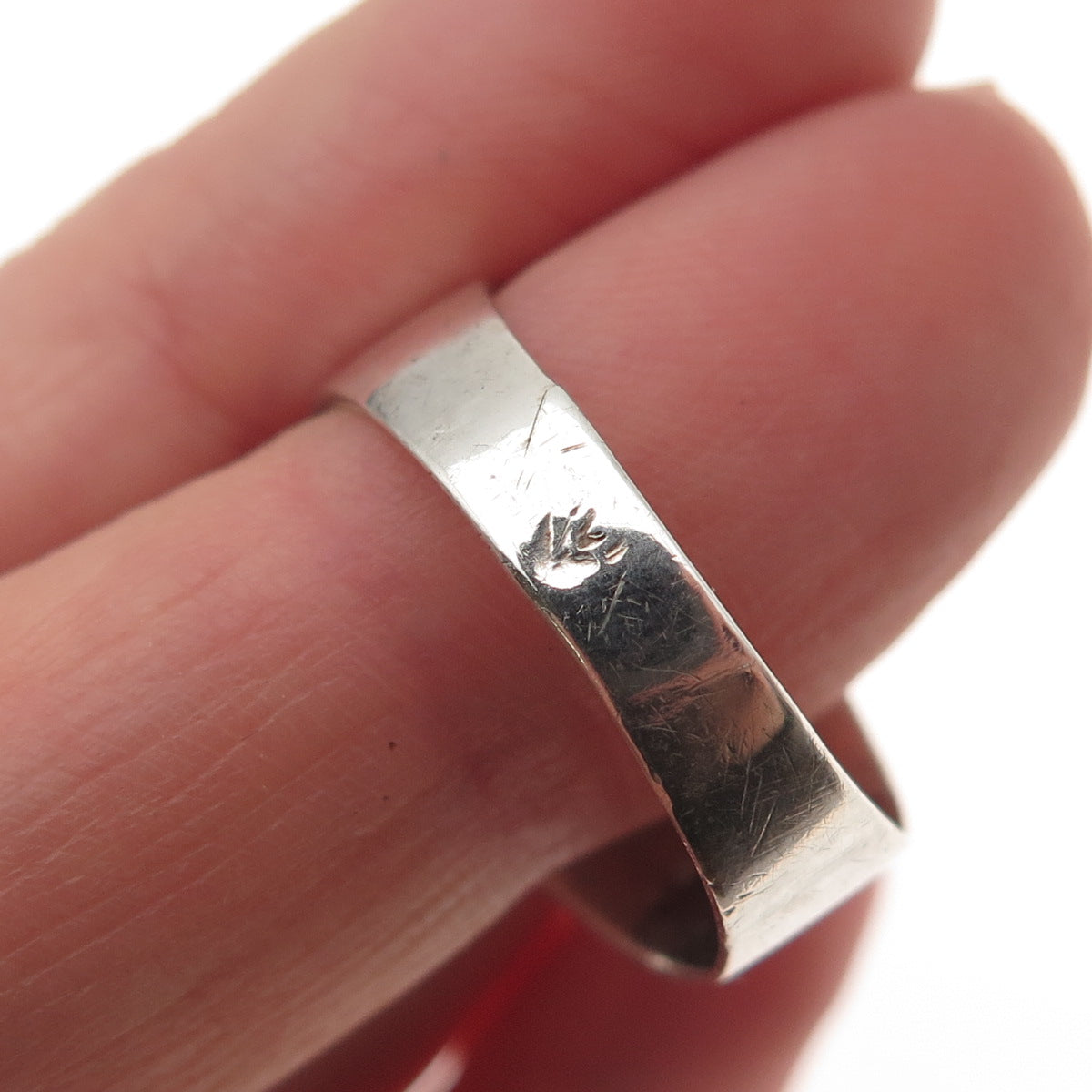 925 Sterling Silver Vintage Mexico Real Turquoise Inlay Aztec Ring Size 9