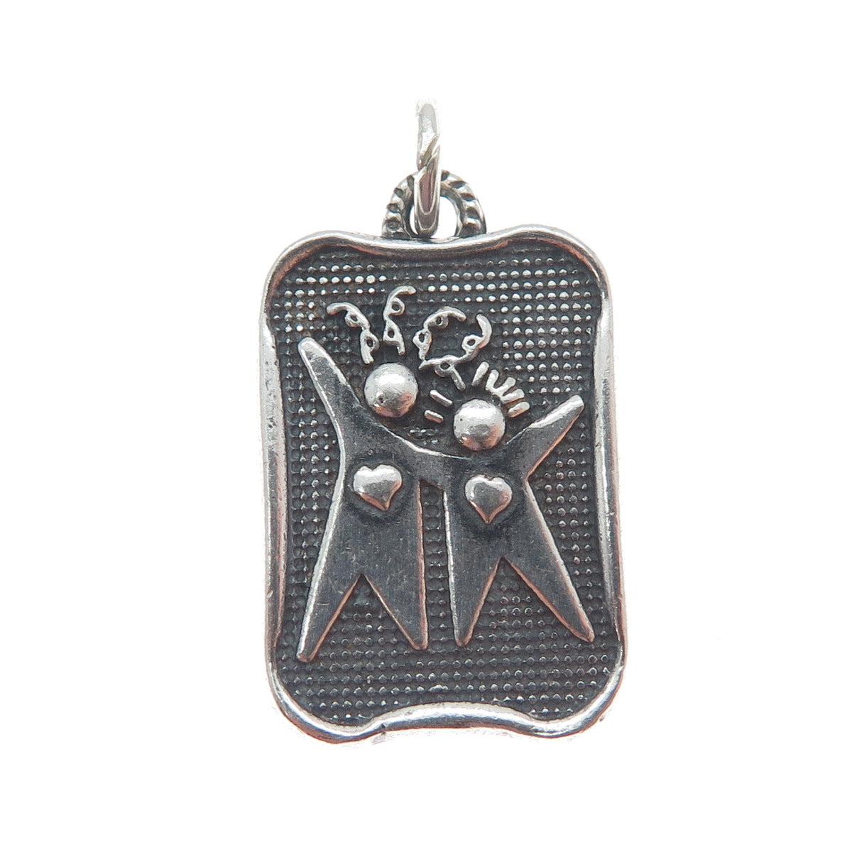 DV Dawn Vertrees 925 Sterling Silver Vintage Always Sisters Now Friends Pendant