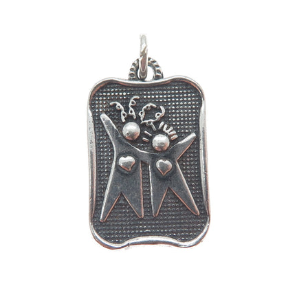 DV Dawn Vertrees 925 Sterling Silver Vintage Always Sisters Now Friends Pendant