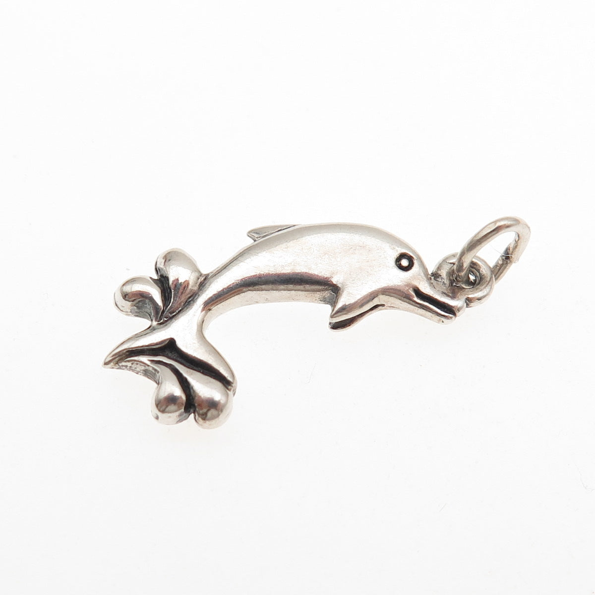 925 Sterling Silver Vintage Dolphin Mini Charm Pendant