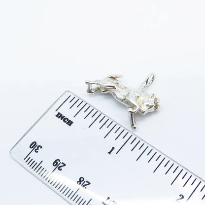 925 Sterling Silver Vintage Bull / Bullfighting Pendant